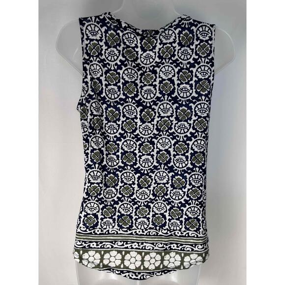 Lucky Brand Womens Black White Floral Sleeveless Printed Top Small - Picture 3 of 7